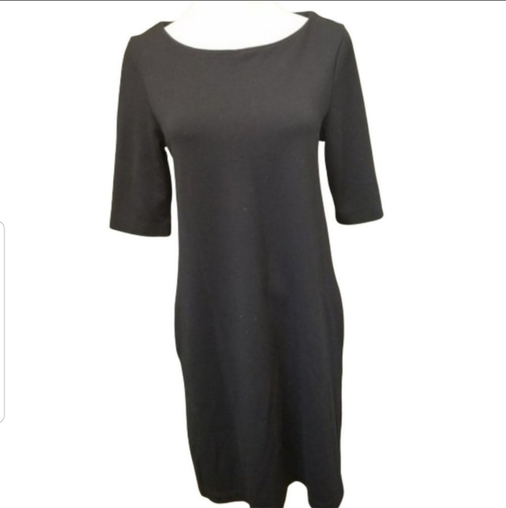 Adrienne Vittadini Black short sleeve mini dress women's size 4 (285)